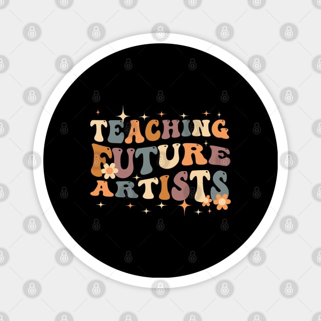 Retro Teching Future Artists Art Teacher Magnet by StarMa